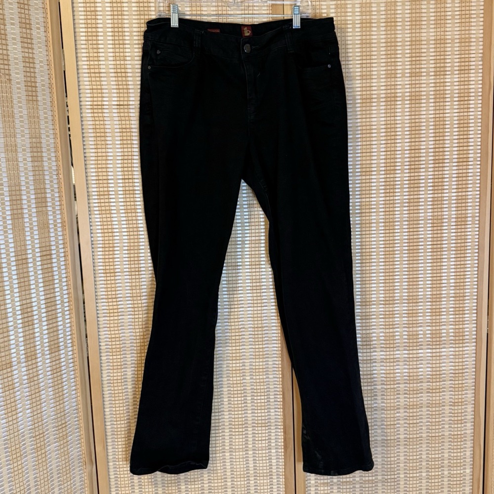 Ooh La La Sasson Womens 14 Black Denim Jeans Straight Leg Hustle Whimsigoth Boho